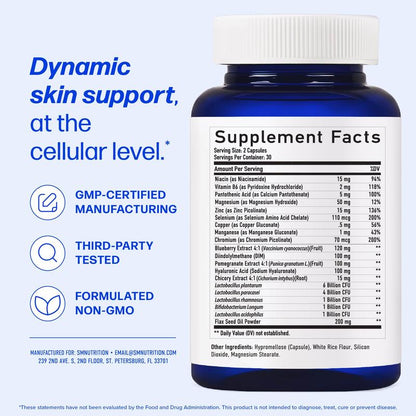 Clear³ Daily Skin Support – DIM + Probiotics + Zinc